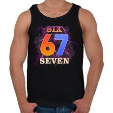 PRINTFASHION six seven 67 - Férfi atléta - Fekete