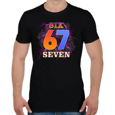 PRINTFASHION six seven 67 - Férfi póló - Fekete férfi póló