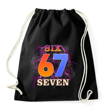 PRINTFASHION six seven 67 - Sportzsák, Tornazsák - Fekete tornazsák