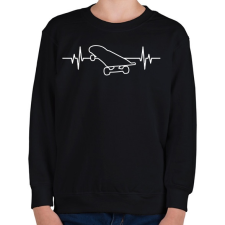 PRINTFASHION Sk8 for life - Gyerek pulóver - Fekete gyerek pulóver, kardigán