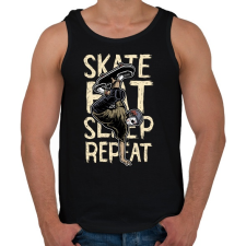 PRINTFASHION Skate Eat Sleep Repeat - Férfi atléta - Fekete atléta, trikó