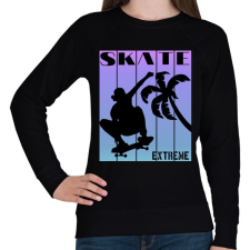 PRINTFASHION Skate extreme sport - Női pulóver - Fekete női pulóver, kardigán