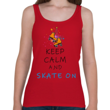 PRINTFASHION SKATE ON - Női atléta - Cseresznyepiros női trikó