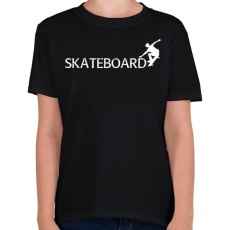 PRINTFASHION Skateboard  - Gyerek póló - Fekete