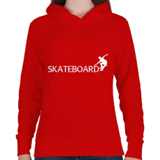 PRINTFASHION Skateboard  - Női kapucnis pulóver - Piros