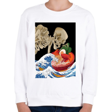 PRINTFASHION Skeleton eat sh*t - Gyerek pulóver - Fehér gyerek póló