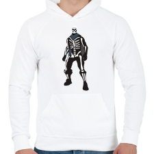 PRINTFASHION Skeleton skin Fortnite - Férfi kapucnis pulóver - Fehér férfi pulóver, kardigán