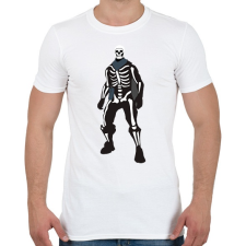 PRINTFASHION Skeleton skin Fortnite - Férfi póló - Fehér férfi póló
