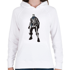 PRINTFASHION Skeleton skin Fortnite - Női kapucnis pulóver - Fehér női pulóver, kardigán