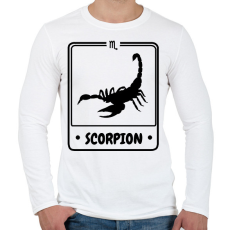 PRINTFASHION skorpió - Férfi hosszú ujjú póló - Fehér