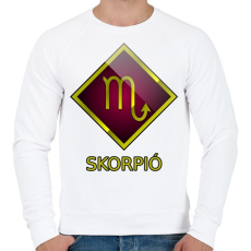 PRINTFASHION Skorpió - Férfi pulóver - Fehér