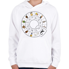 PRINTFASHION Skorpió - Gyerek kapucnis pulóver - Fehér gyerek pulóver, kardigán