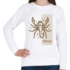 PRINTFASHION Skorpió horoszkóp - Női pulóver - Fehér