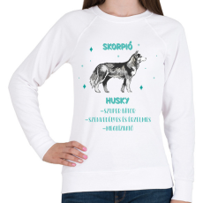 PRINTFASHION Skorpió - Husky - Női pulóver - Fehér