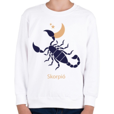 PRINTFASHION Skorpió minta - Gyerek pulóver - Fehér