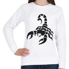 PRINTFASHION Skorpió - Női pulóver - Fehér női pulóver, kardigán
