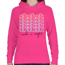 PRINTFASHION SKS - Női kapucnis pulóver - Fukszia női pulóver, kardigán