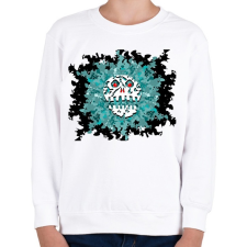 PRINTFASHION skull3dnavy - Gyerek pulóver - Fehér gyerek pulóver, kardigán