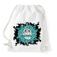 PRINTFASHION skull3dnavy - Sportzsák, Tornazsák - Fehér tornazsák