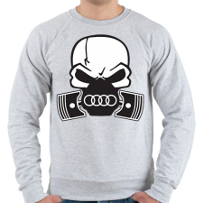 PRINTFASHION Skull audi - Férfi pulóver - Sport szürke férfi pulóver, kardigán