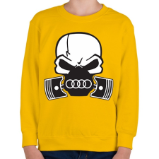 PRINTFASHION Skull audi - Gyerek pulóver - Sárga gyerek póló