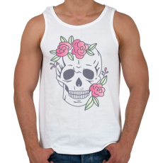 PRINTFASHION skull - Férfi atléta - Fehér