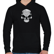 PRINTFASHION Skull - Férfi kapucnis pulóver - Fekete férfi pulóver, kardigán