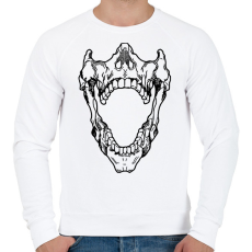 PRINTFASHION Skull - Férfi pulóver - Fehér