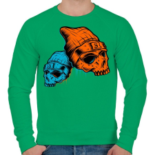 PRINTFASHION Skull - Férfi pulóver - Zöld férfi pulóver, kardigán