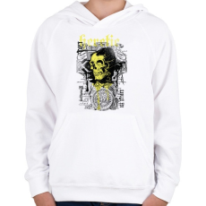 PRINTFASHION skull - Gyerek kapucnis pulóver - Fehér