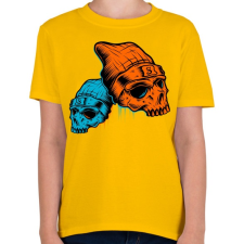 PRINTFASHION Skull - Gyerek póló - Sárga gyerek póló