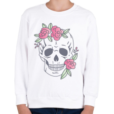 PRINTFASHION skull - Gyerek pulóver - Fehér gyerek pulóver, kardigán