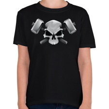 PRINTFASHION Skull Hammer - Gyerek póló - Fekete gyerek póló