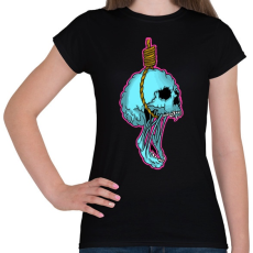 PRINTFASHION Skull hang - Női póló - Fekete