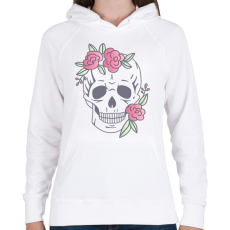 PRINTFASHION skull - Női kapucnis pulóver - Fehér