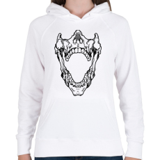 PRINTFASHION Skull - Női kapucnis pulóver - Fehér