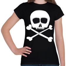 PRINTFASHION skull - Női póló - Fekete női póló