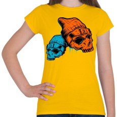 PRINTFASHION Skull - Női póló - Sárga