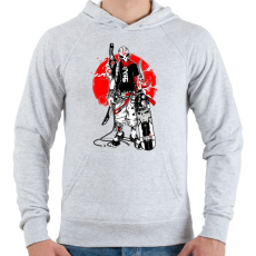 PRINTFASHION Skull Punk Teneeger - Férfi kapucnis pulóver - Sport szürke