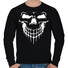 PRINTFASHION Skullface - Férfi pulóver - Fekete férfi pulóver, kardigán
