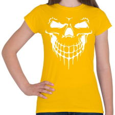 PRINTFASHION Skullface - Női póló - Sárga női póló