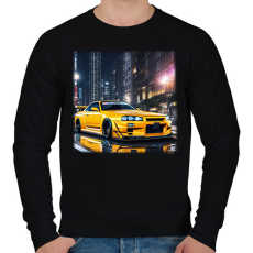 PRINTFASHION skyline - Férfi pulóver - Fekete