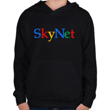 PRINTFASHION Skynet - Gyerek kapucnis pulóver - Fekete gyerek pulóver, kardigán