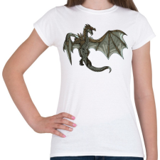 PRINTFASHION Skyrim Sárkány - Női póló - Fehér női póló