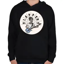 PRINTFASHION Slappers - Gitáros minta - Gyerek kapucnis pulóver - Fekete gyerek pulóver, kardigán