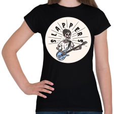 PRINTFASHION Slappers - Gitáros minta - Női póló - Fekete női póló