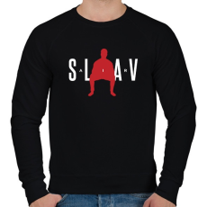 PRINTFASHION Slav Air - Férfi pulóver - Fekete