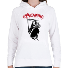 PRINTFASHION Slayer - Női kapucnis pulóver - Fehér női pulóver, kardigán