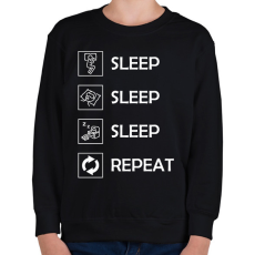 PRINTFASHION Sleep, sleep, sleep - Gyerek pulóver - Fekete