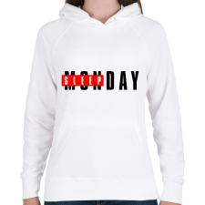 PRINTFASHION SLEEPDAY - Női kapucnis pulóver - Fehér női pulóver, kardigán